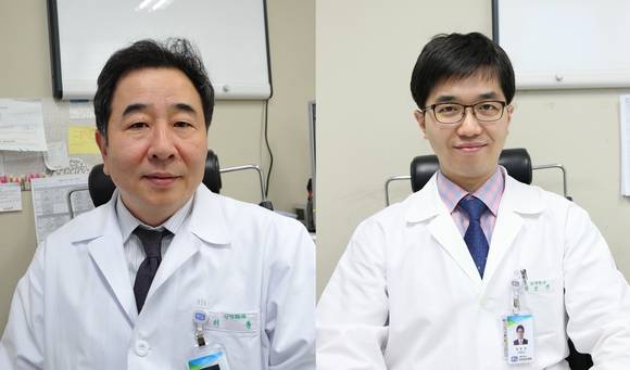 인천성모병원 신경외과 허륭 교수(왼쪽)와 정문영 교수(오른쪽)