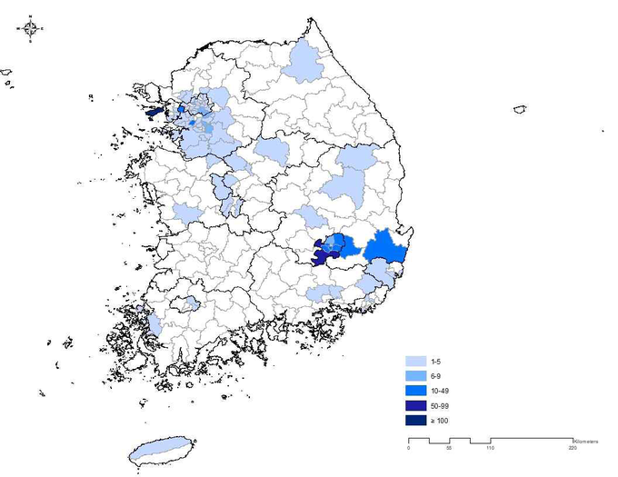 최근 1주 확진자 현황 (2020.3.20.~3.26.)