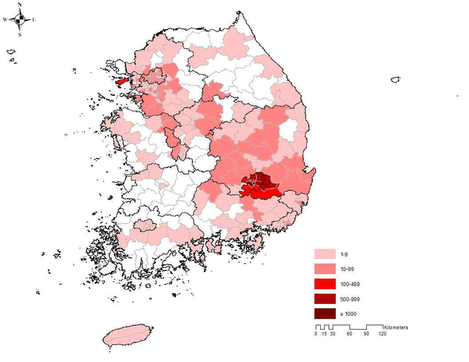 누적 확진자 현황 (2020.1.1.~3.29.)