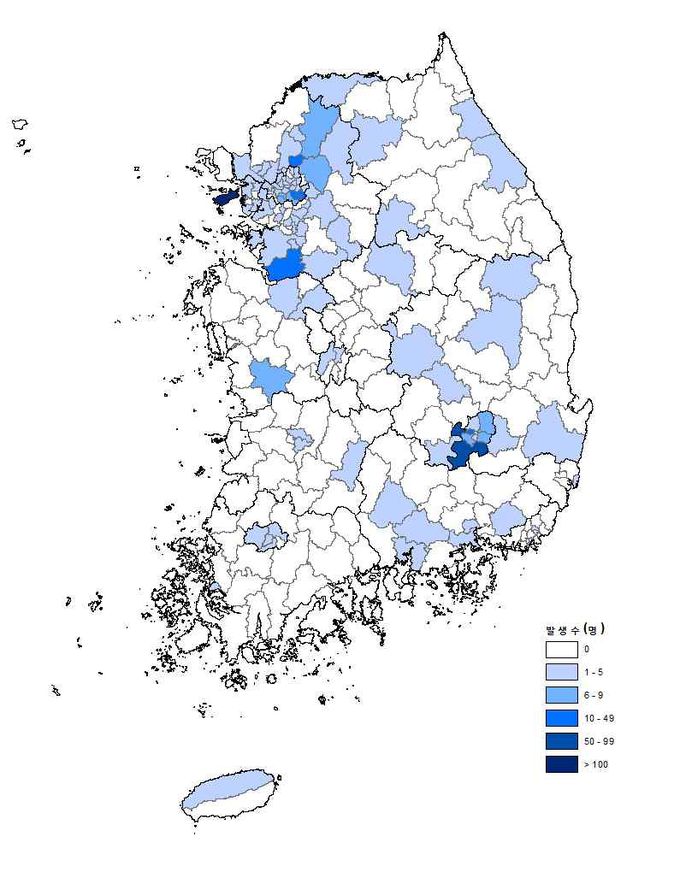 최근 1주 확진자 현황 (2020.3.31.~4.6.)
