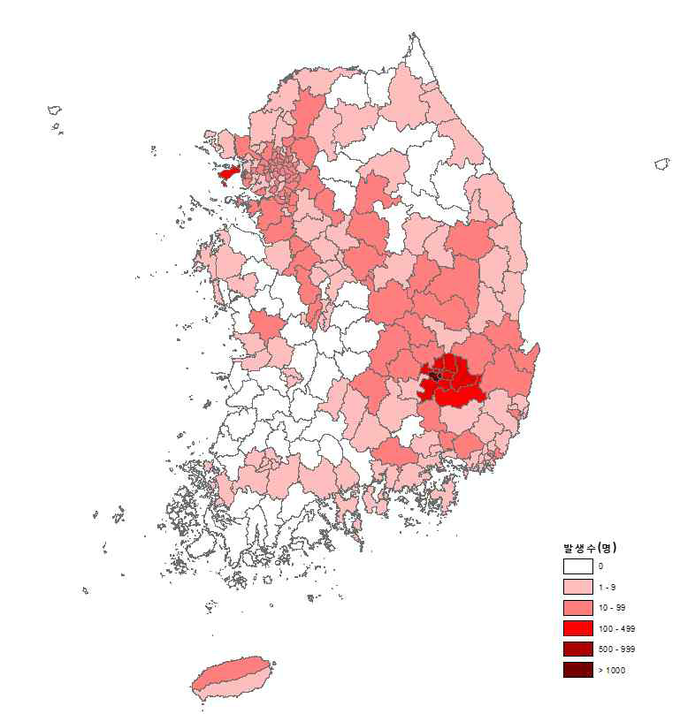 누적 확진자 현황 (2020.1.1.~4.13.)