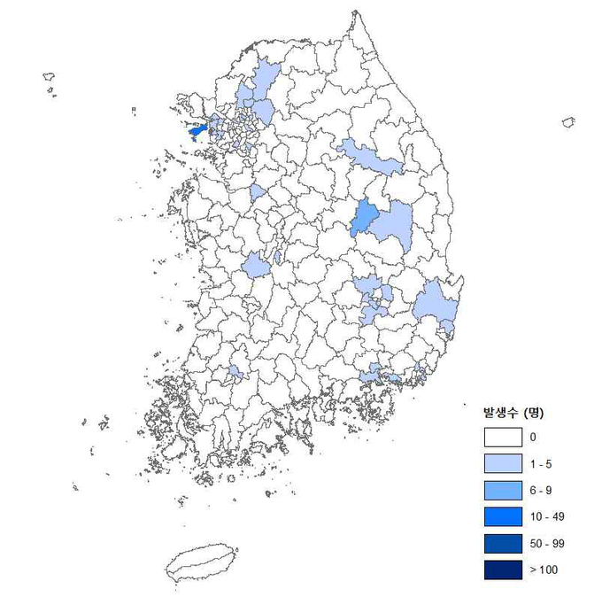 최근 1주 확진자 현황 (2020.4.15.~4.21.)