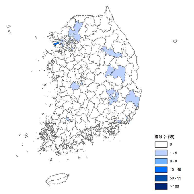 최근 1주 확진자 현황 (2020.4.16~4.22.)
