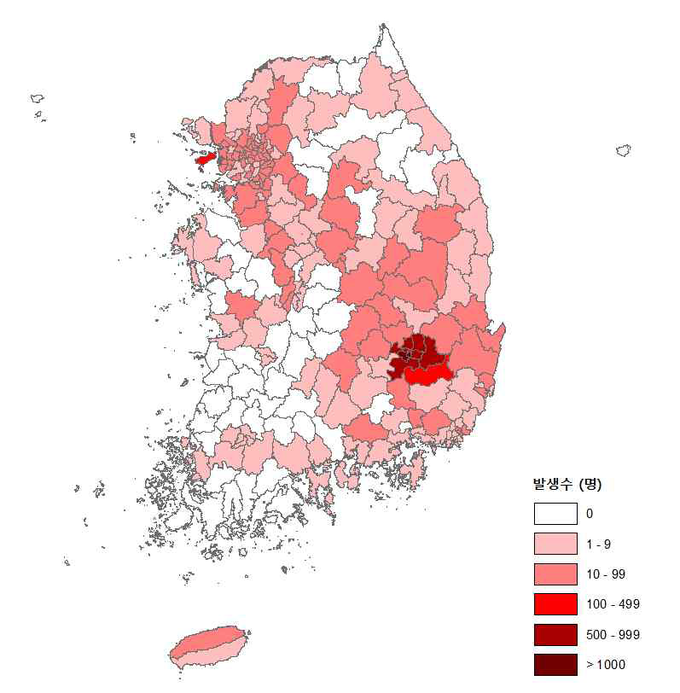 누적 확진자 현황 (2020.1.1.~4.22.)