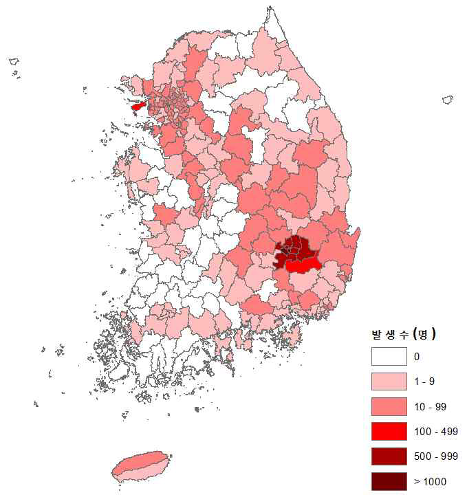 누적 확진자 현황 (2020.1.1.~4.30.)