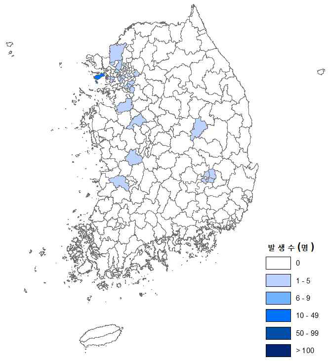최근 1주 확진자 현황 (2020.4.24.~4.30.)