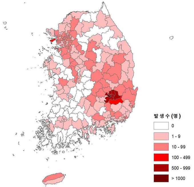 누적 확진자 현황 (2020.1.1.~5.4.)