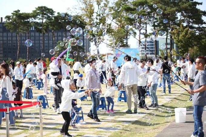 전국 100인의 아빠단 남산걷기대회 행사 - 부대행사(2019년 비눗방울 체험)