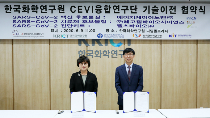 한국화학연구원 이미혜 원장(좌)과 HKinno.N 고동현 연구소장
